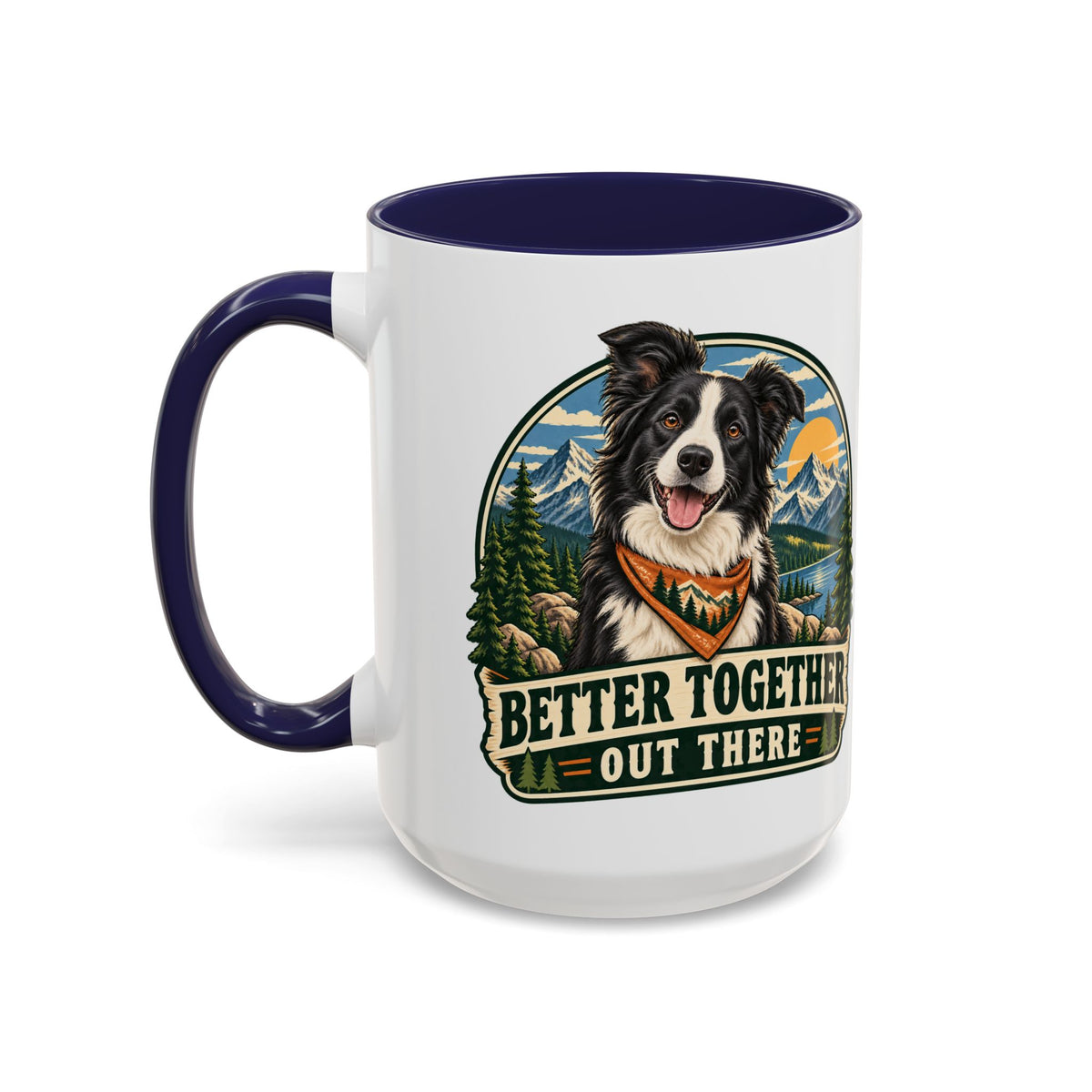 Adventure Buddy — Custom Pet Portrait Accent Mug