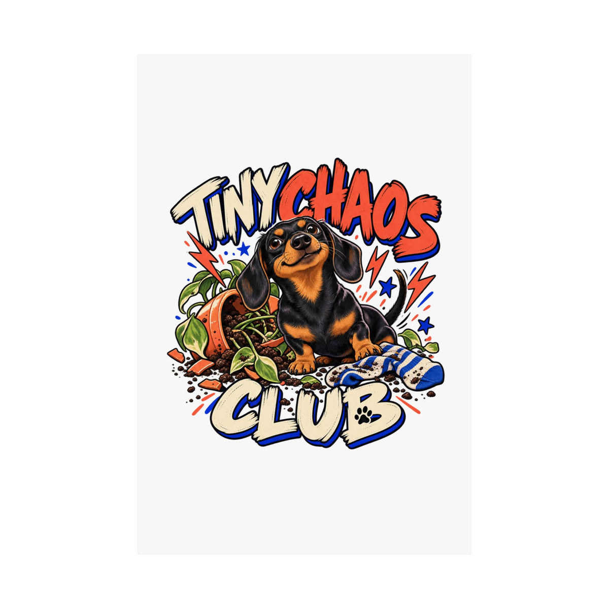 Tiny Chaos Club — Custom Pet Portrait Matte Art Print