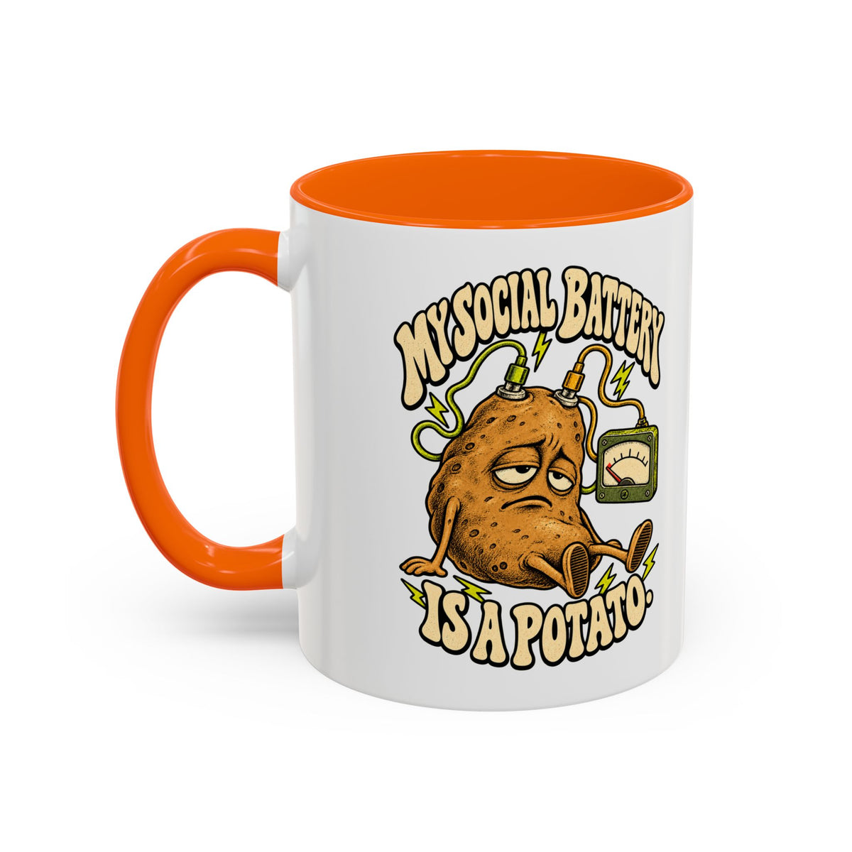 My Social Battery Is a Potato — Accent Mug