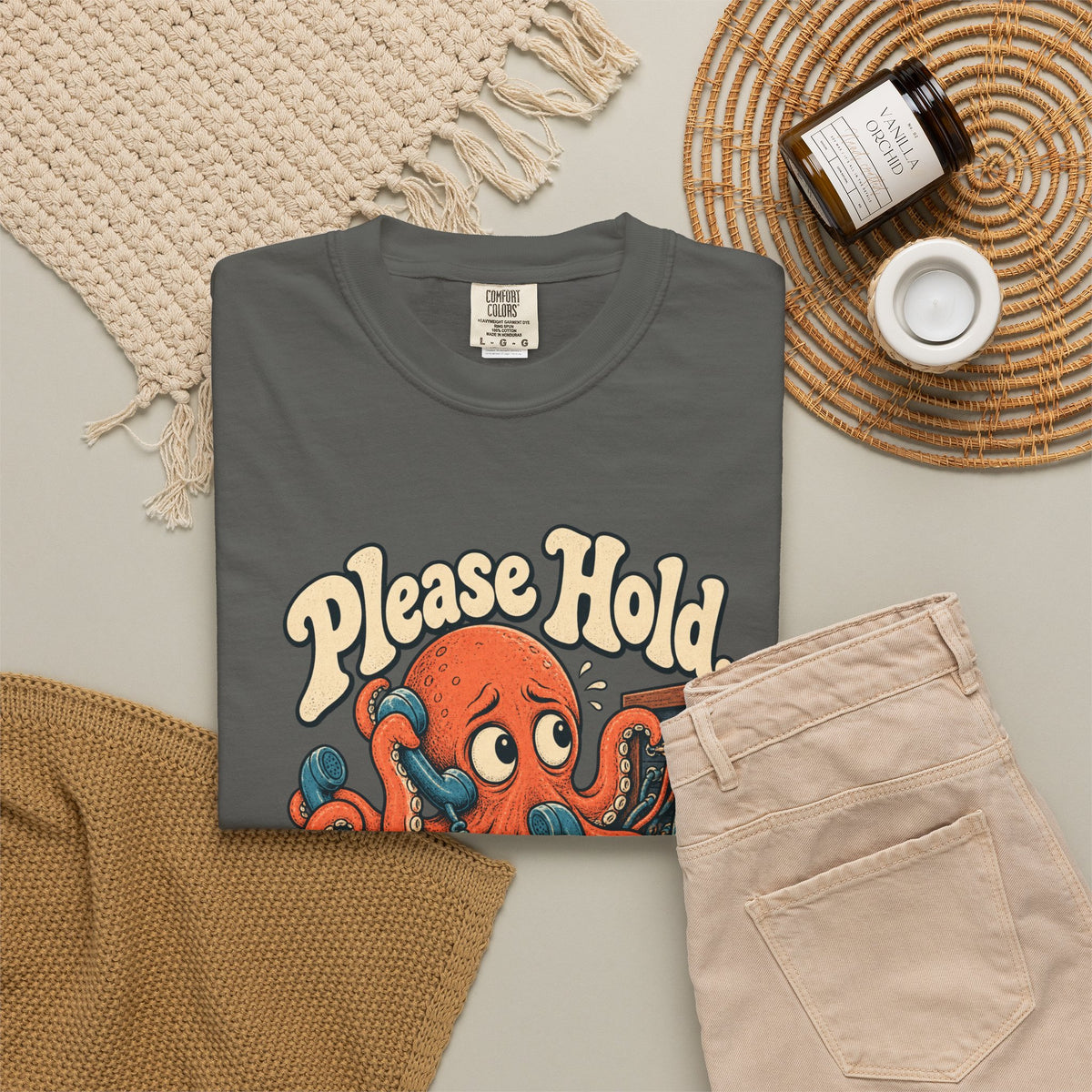 Please Hold, I'm Overthinking — Garment-Dyed Tee