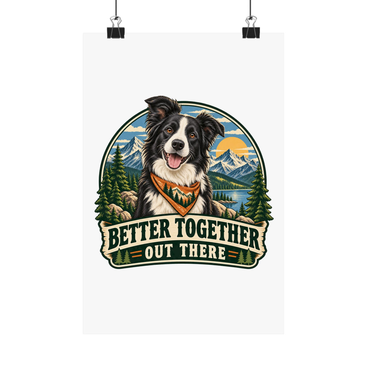 Adventure Buddy — Custom Pet Portrait Matte Art Print