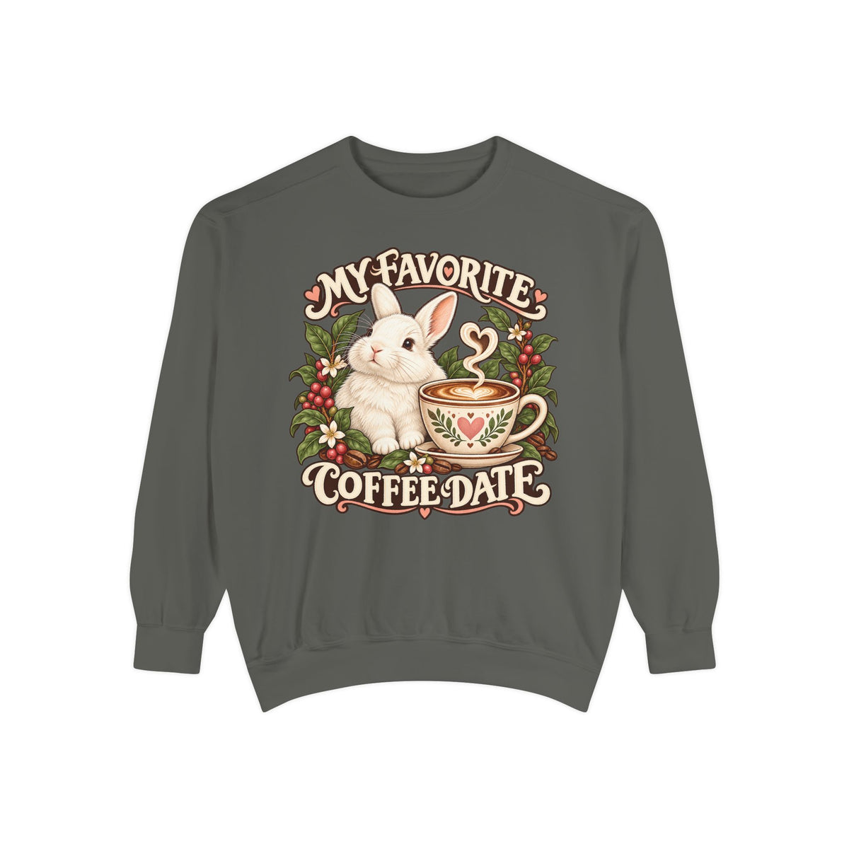 Coffee Companion — Custom Pet Portrait Crewneck