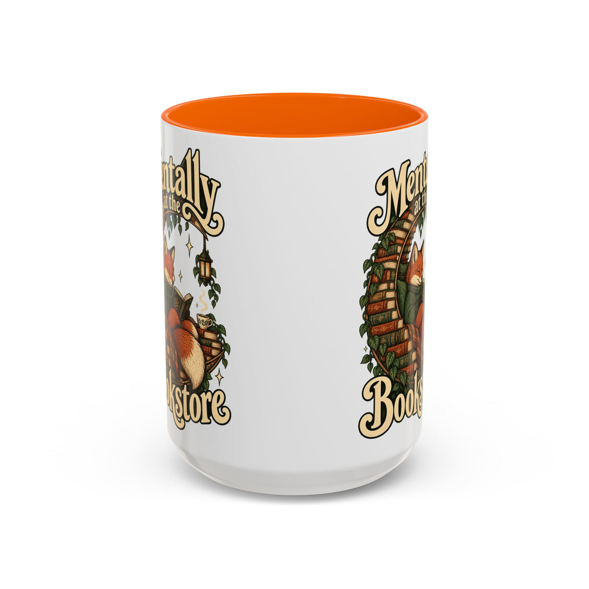Mentally at the Bookstore — Accent Mug