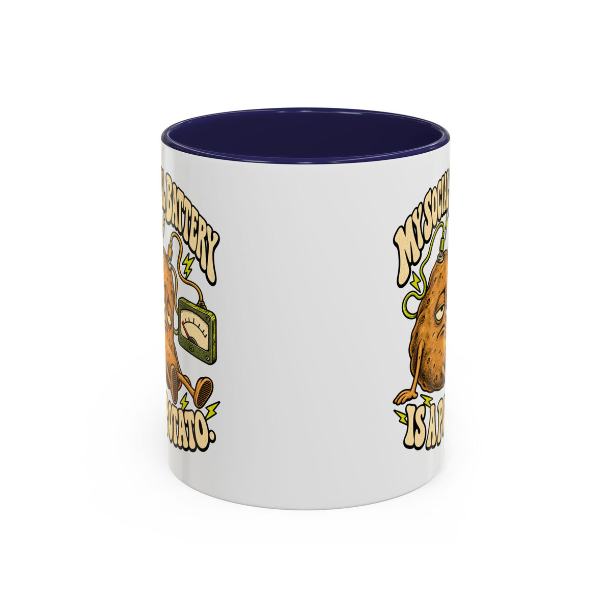 My Social Battery Is a Potato — Accent Mug