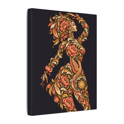 Phoenix Petals Reverie — Matte Stretched Canvas