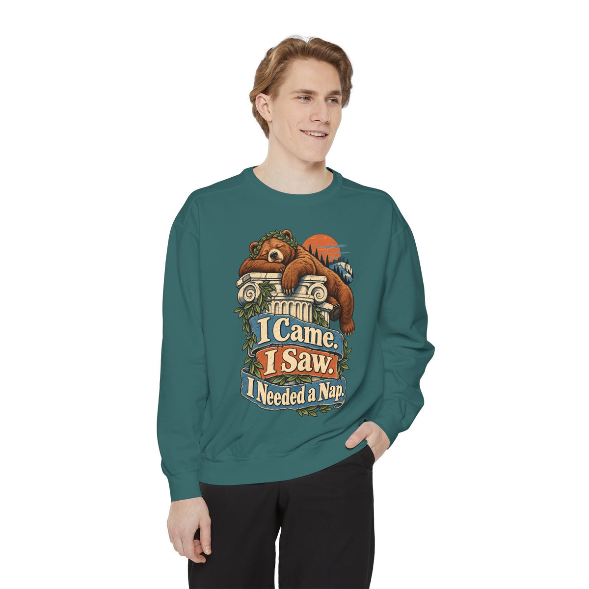 I Came. I Saw. I Needed a Nap. — Garment-Dyed Crewneck