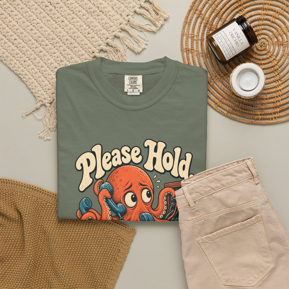 Please Hold, I'm Overthinking — Garment-Dyed Tee