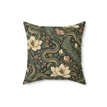 Serpent Magnolia Pattern — Accent Pillow