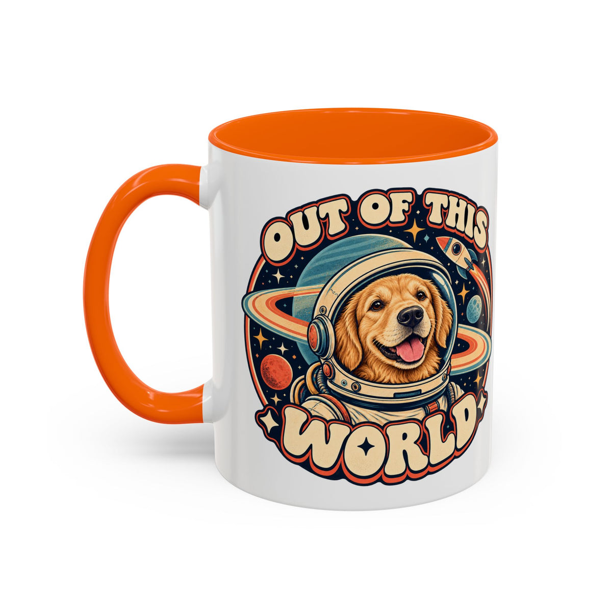 Space Cadet — Custom Pet Portrait Accent Mug