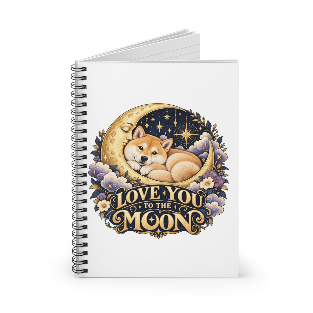 Love You to the Moon — Custom Pet Portrait Spiral Notebook