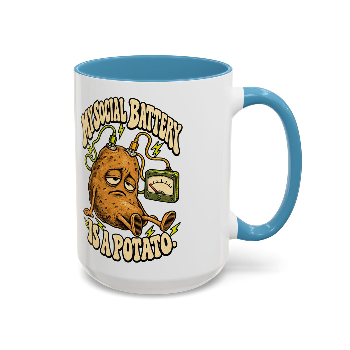 My Social Battery Is a Potato — Accent Mug