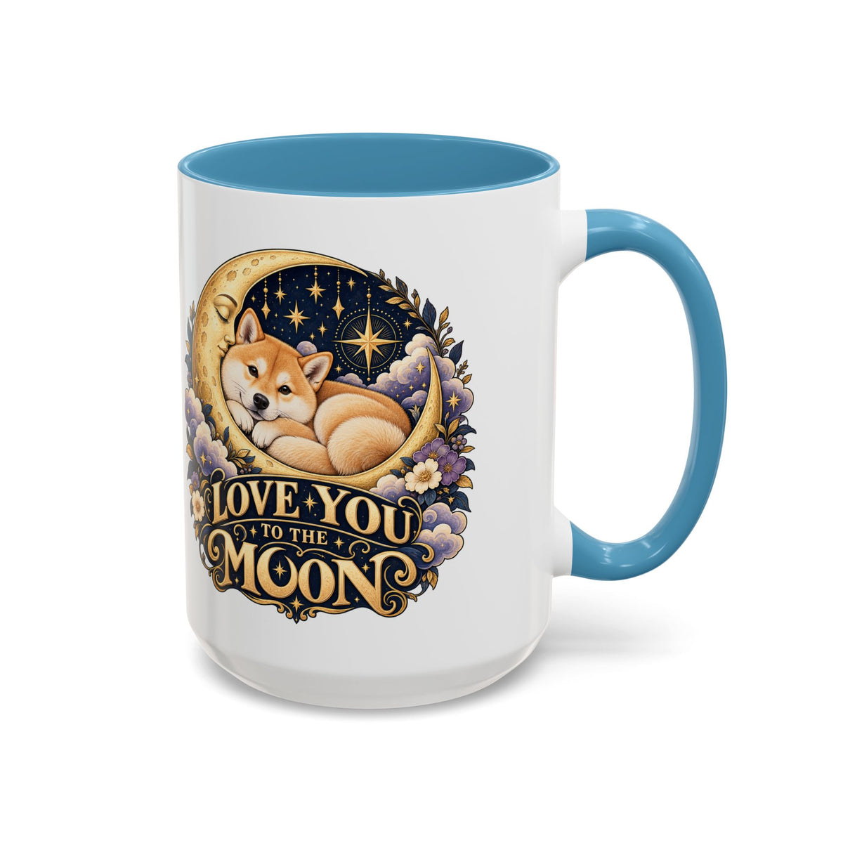 Love You to the Moon — Custom Pet Portrait Accent Mug