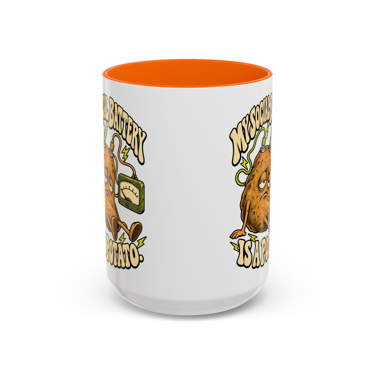My Social Battery Is a Potato — Accent Mug