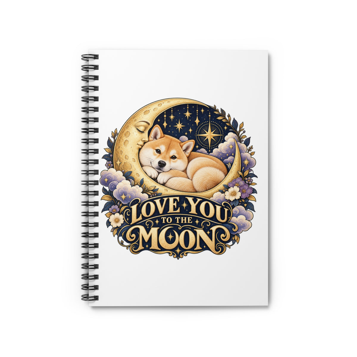 Love You to the Moon — Custom Pet Portrait Spiral Notebook