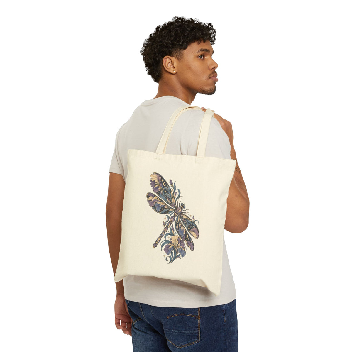 Iris Flight — Cotton Canvas Tote