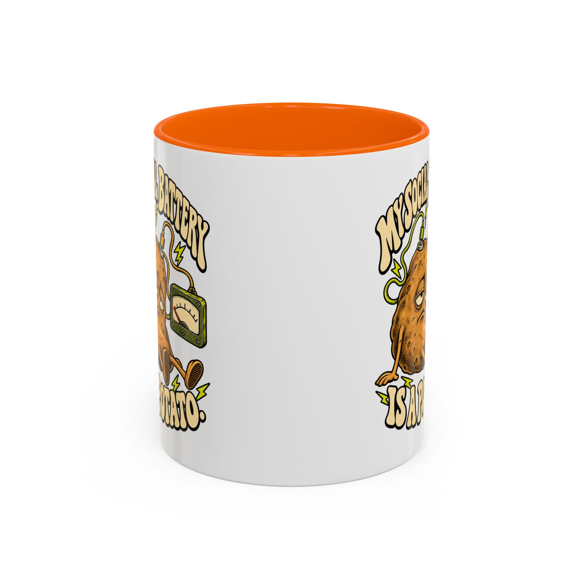 My Social Battery Is a Potato — Accent Mug