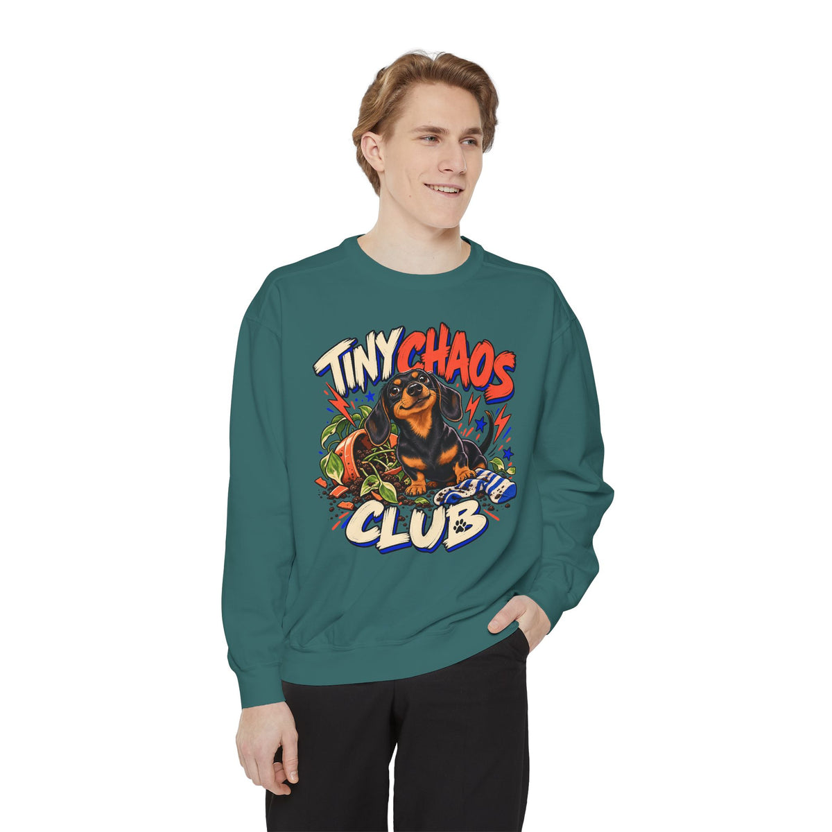 Tiny Chaos Club — Custom Pet Portrait Crewneck