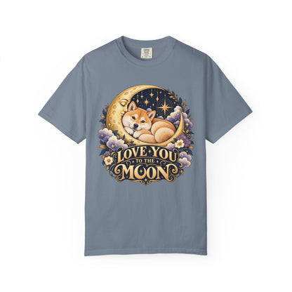 Love You to the Moon — Custom Pet Portrait Premium Tee