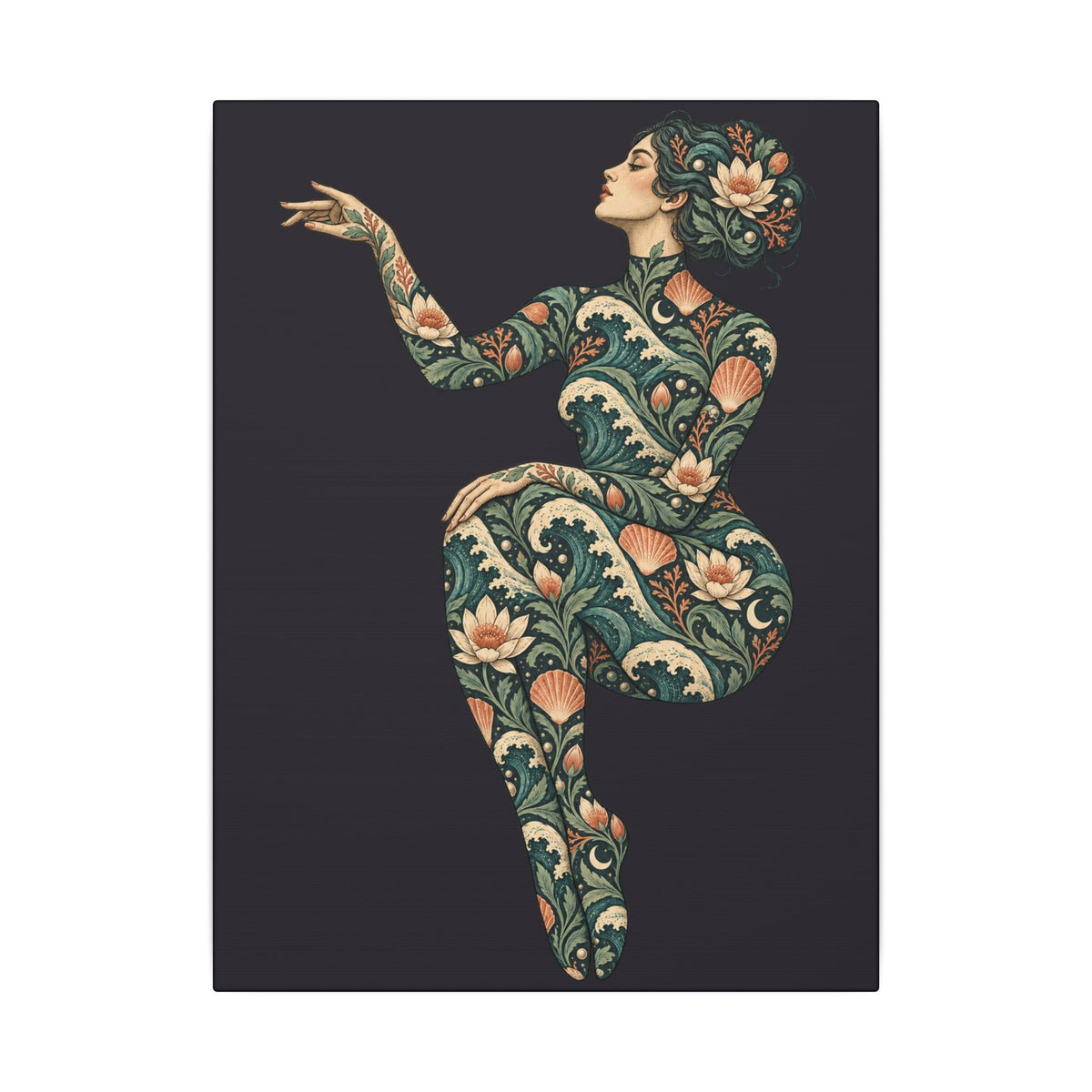 Lunar Tide Muse — Matte Stretched Canvas