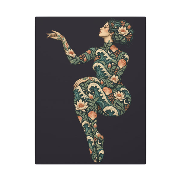 Lunar Tide Muse — Matte Stretched Canvas