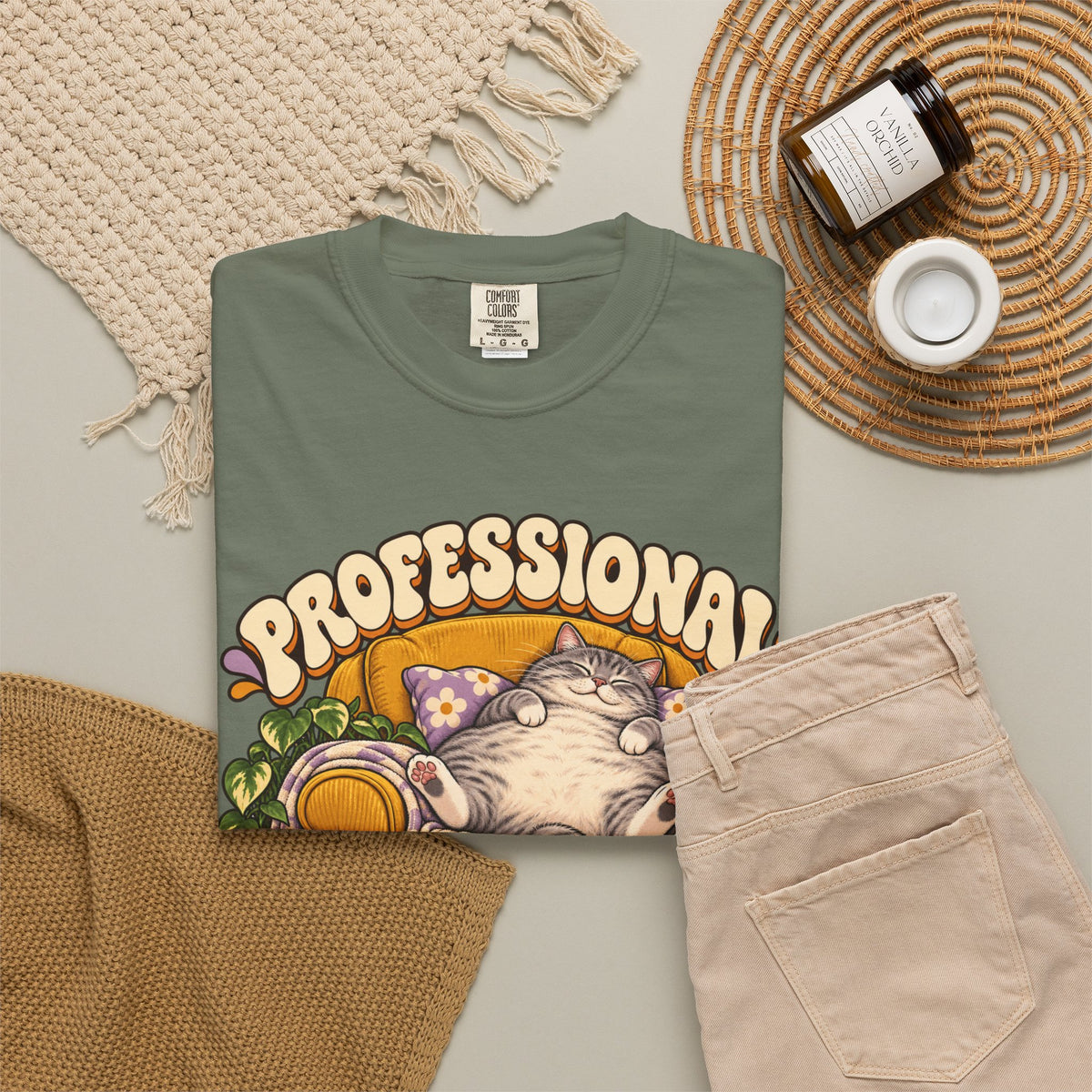 Couch Potato — Custom Pet Portrait Premium Tee