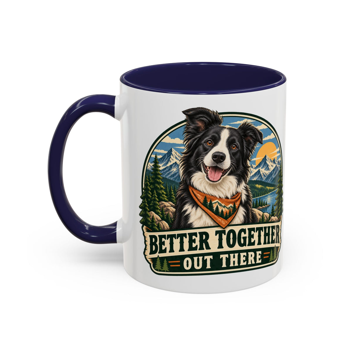 Adventure Buddy — Custom Pet Portrait Accent Mug