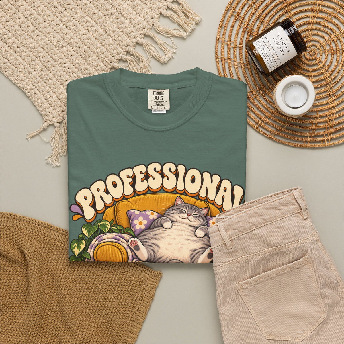 Couch Potato — Custom Pet Portrait Premium Tee