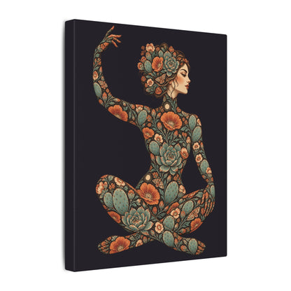 Desert Afterglow Muse — Matte Stretched Canvas
