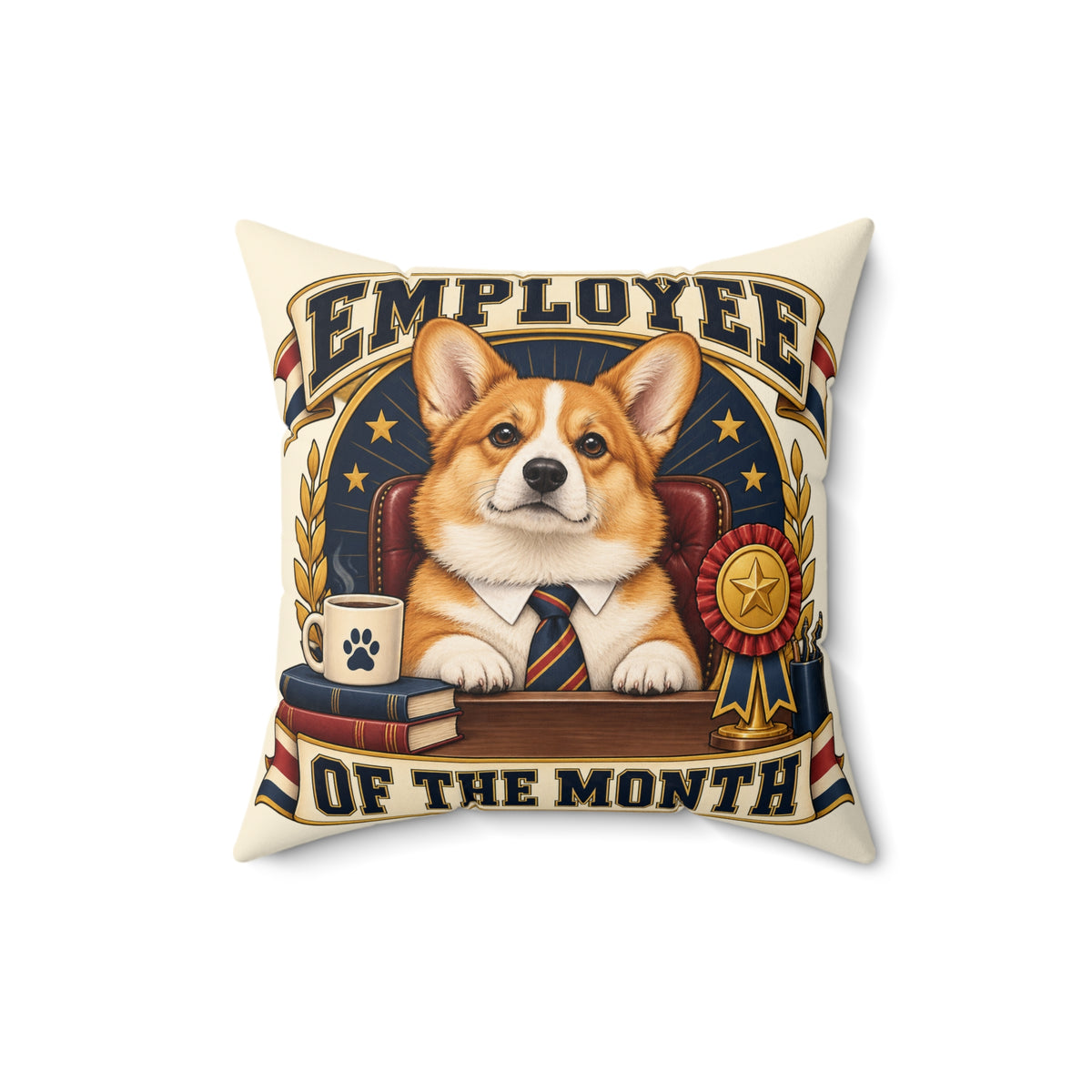 Employee of the Month — Custom Pet Portrait Portrait Pillow