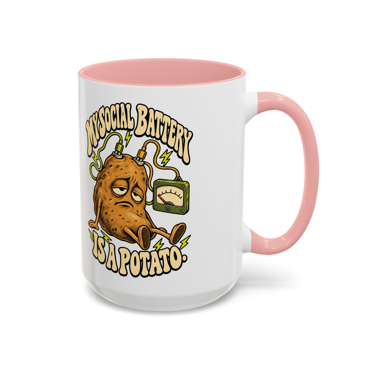 My Social Battery Is a Potato — Accent Mug