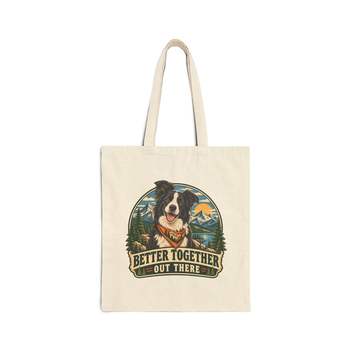 Adventure Buddy — Custom Pet Portrait Canvas Tote