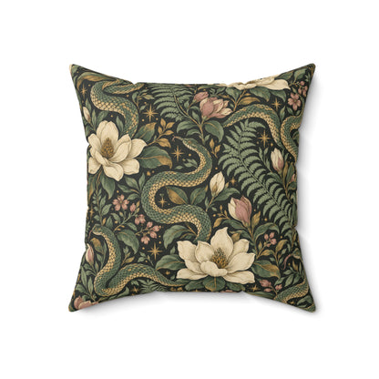 Serpent Magnolia Pattern — Accent Pillow