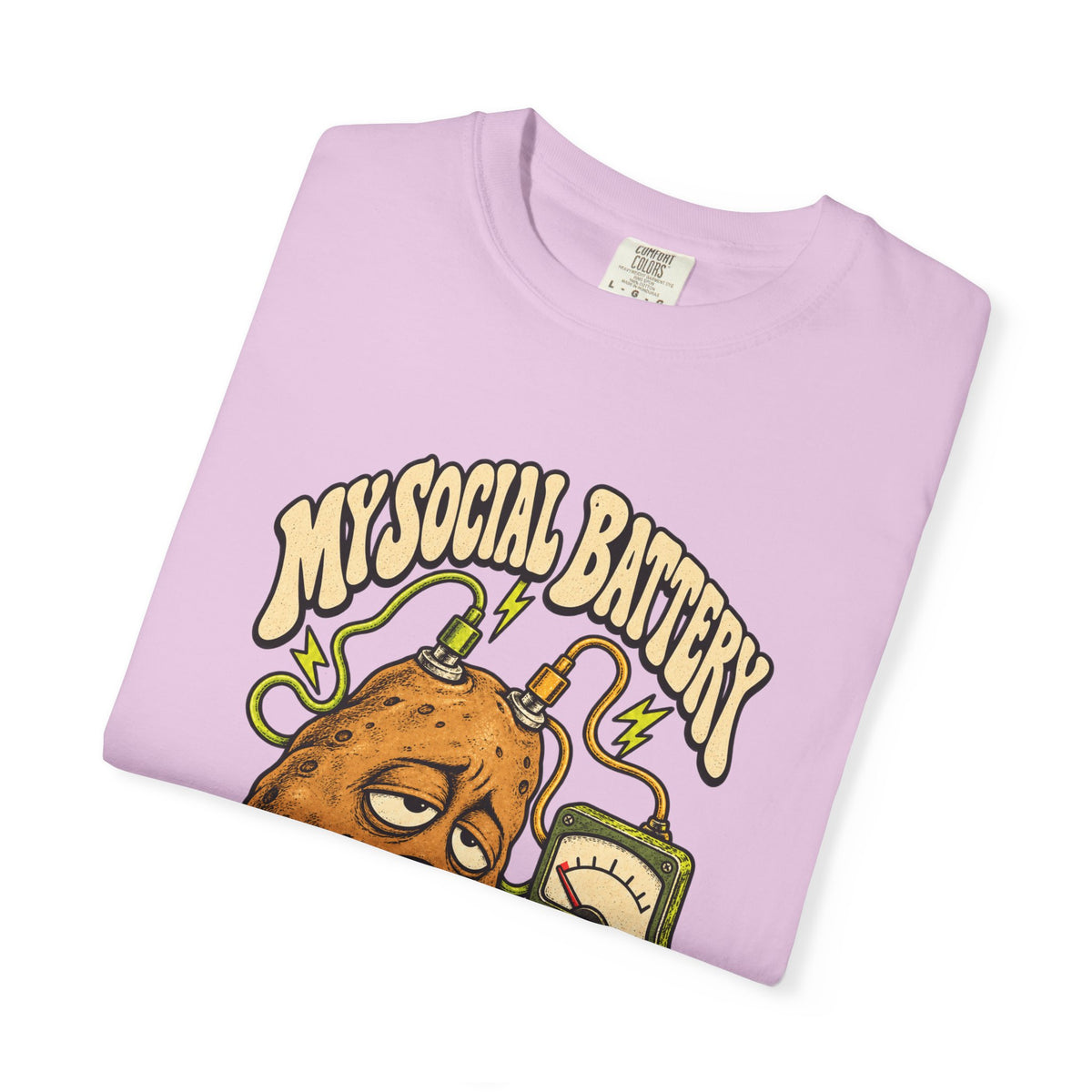 My Social Battery Is a Potato — Garment-Dyed Tee