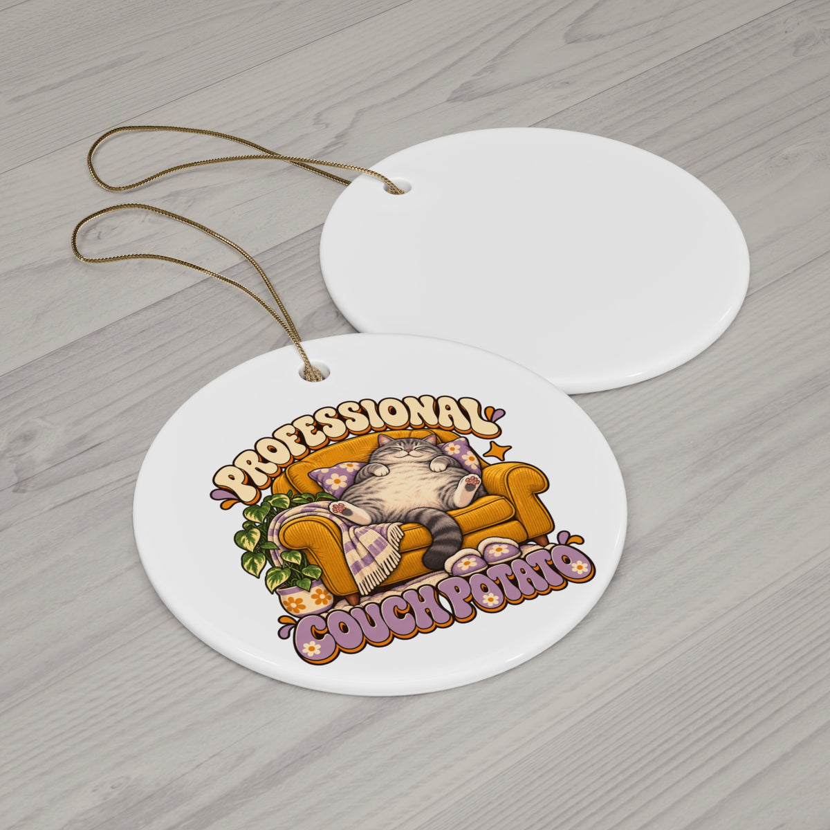 Couch Potato — Custom Pet Portrait Keepsake Ornament