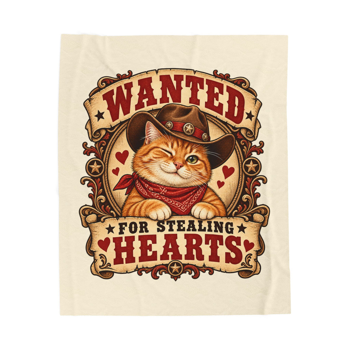 Heart Thief — Custom Pet Portrait Plush Blanket