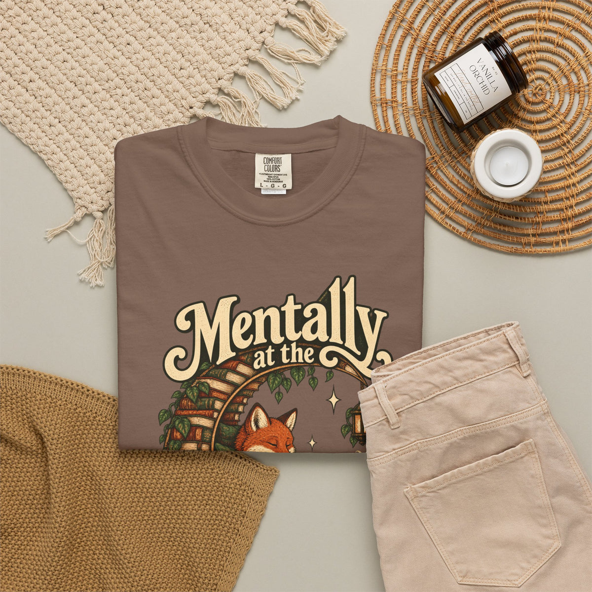 Mentally at the Bookstore — Garment-Dyed Tee