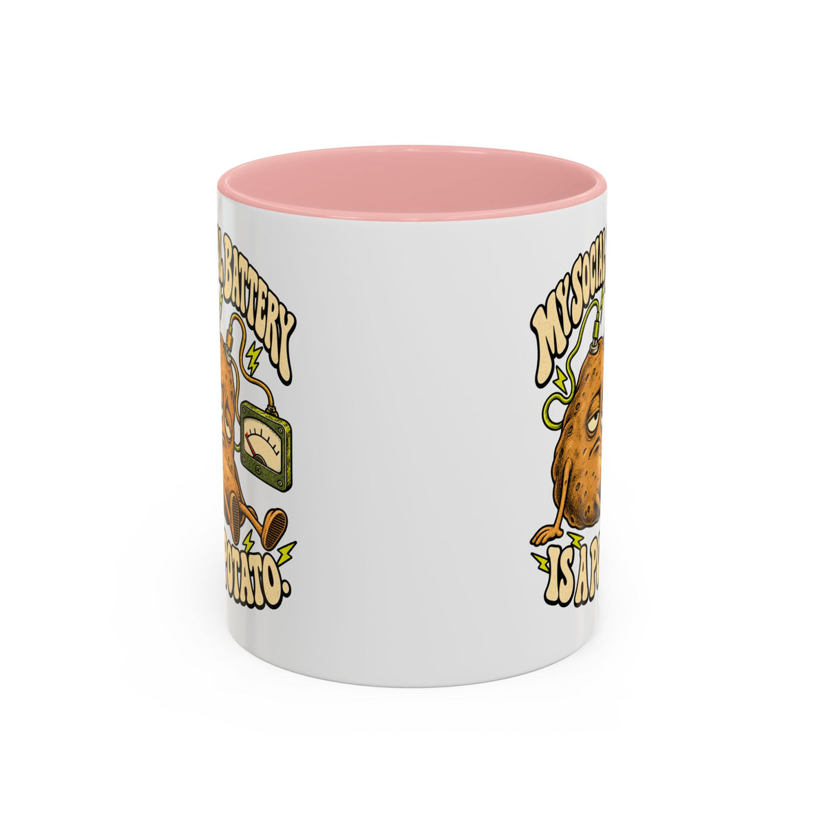 My Social Battery Is a Potato — Accent Mug