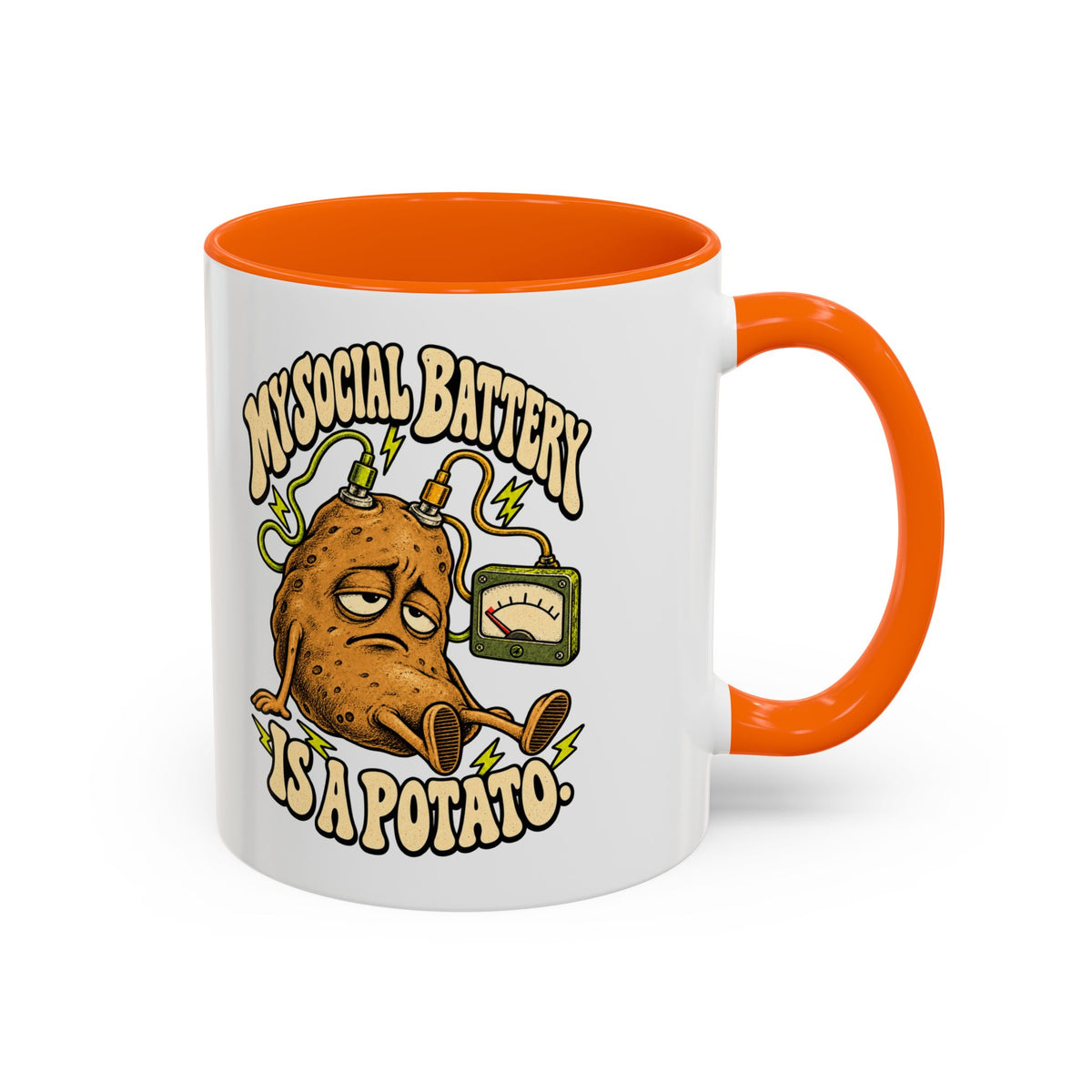 My Social Battery Is a Potato — Accent Mug