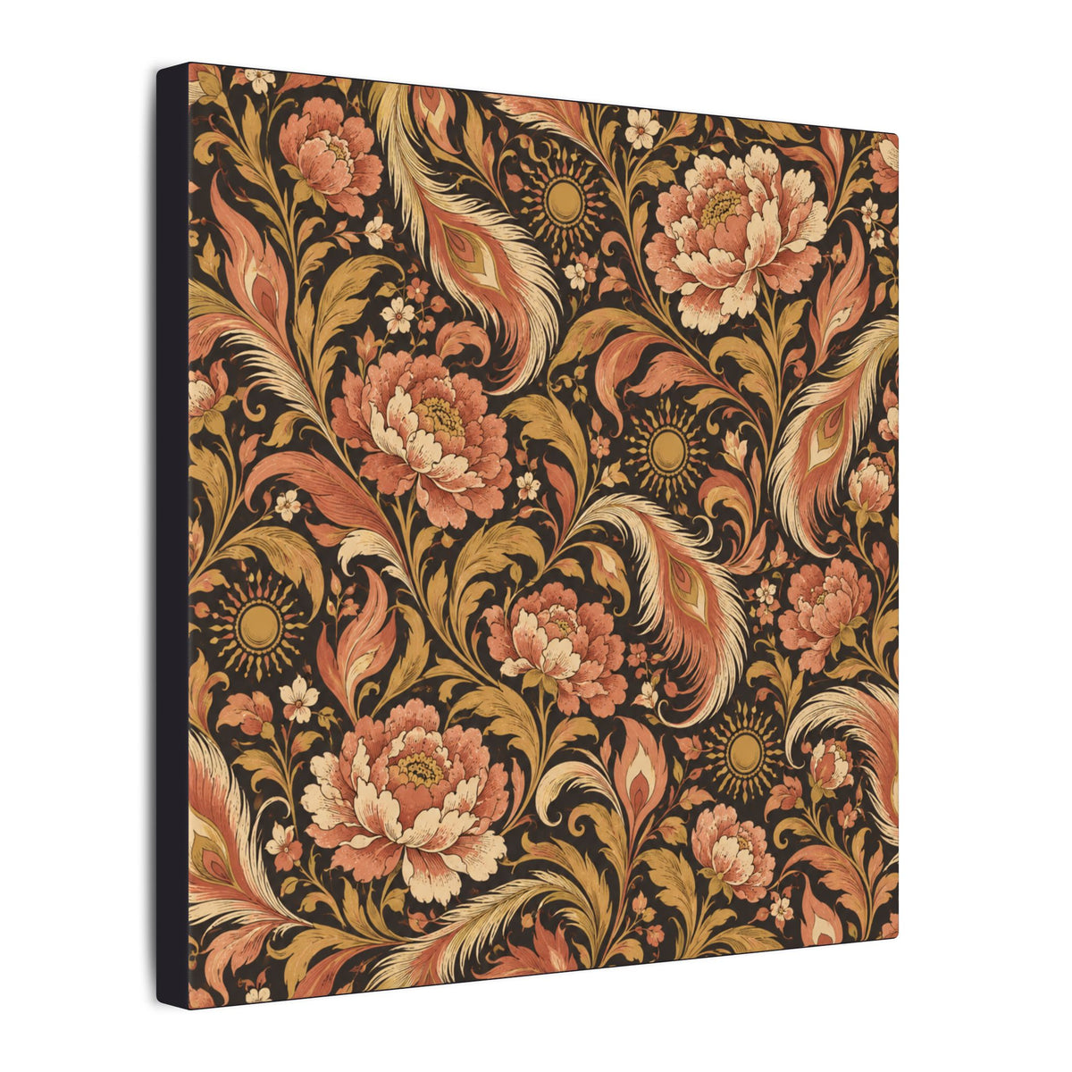 Phoenix Petals Pattern — Matte Stretched Canvas