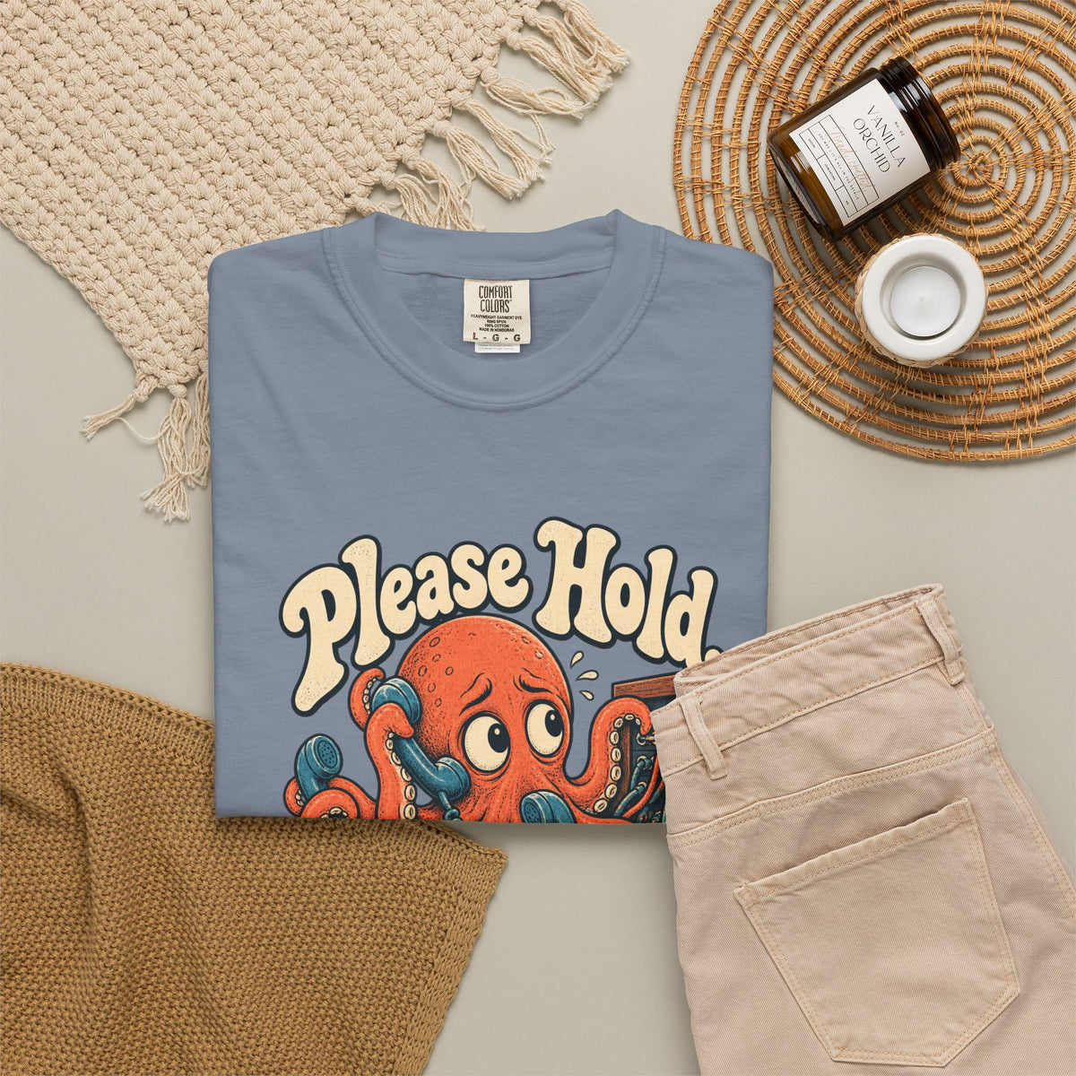 Please Hold, I'm Overthinking — Garment-Dyed Tee