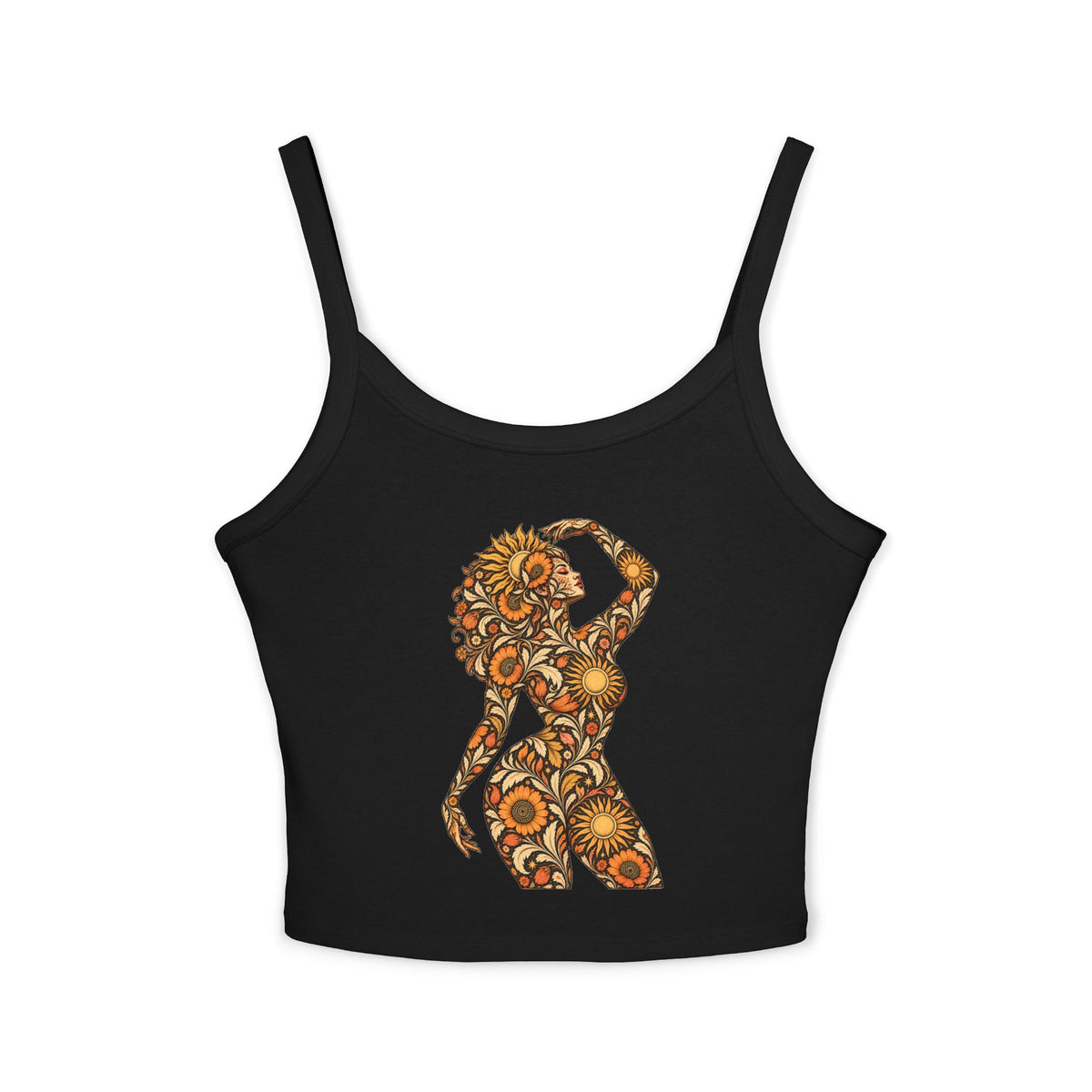 Solar Scroll Reverie — Fitted Strap Cami