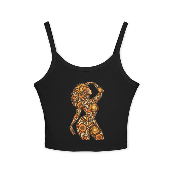 Solar Scroll Reverie — Fitted Strap Cami