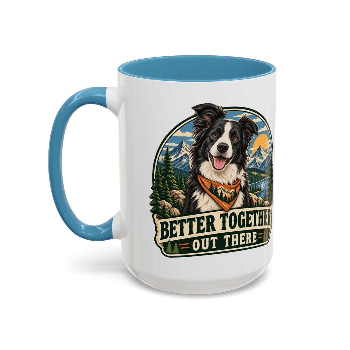 Adventure Buddy — Custom Pet Portrait Accent Mug