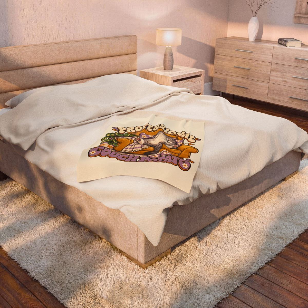 Couch Potato — Custom Pet Portrait Plush Blanket