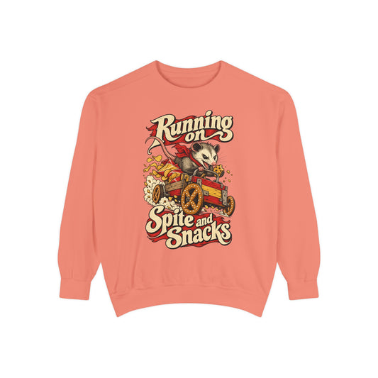 Running on Spite and Snacks — Garment-Dyed Crewneck