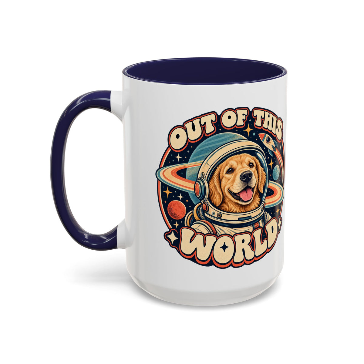 Space Cadet — Custom Pet Portrait Accent Mug
