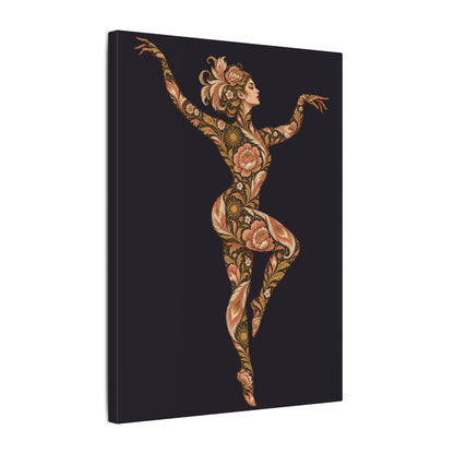 Phoenix Petals Muse — Matte Stretched Canvas