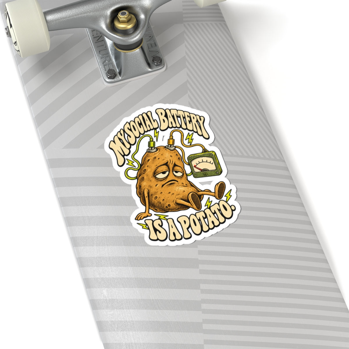 My Social Battery Is a Potato — Kiss-Cut Sticker