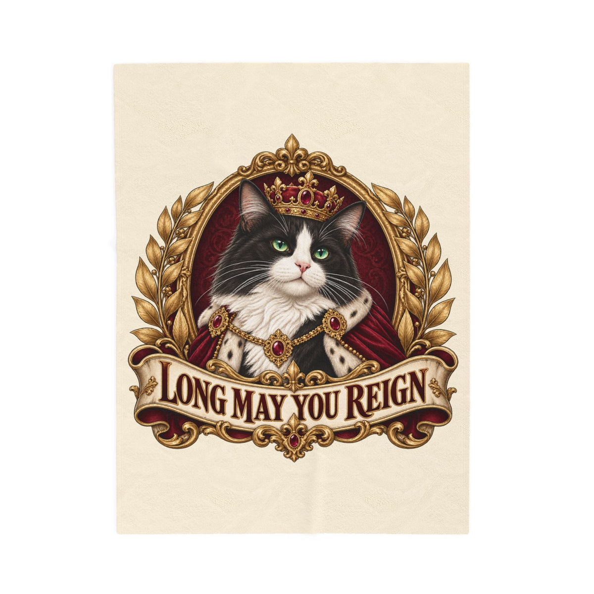 Royal Pet — Custom Pet Portrait Plush Blanket