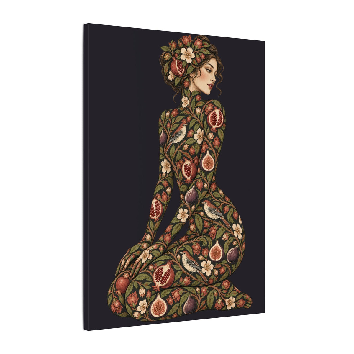 Wild Orchard Muse — Matte Stretched Canvas